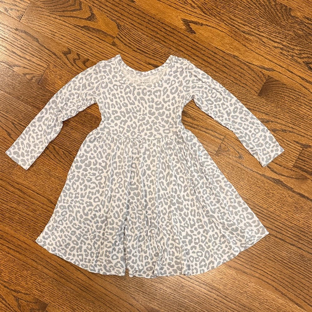 Posh Peanut White and Gray Animal Print Dress